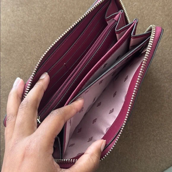 Kate Spade Pink Saffiano Leather Wallet - Picture 7 of 10